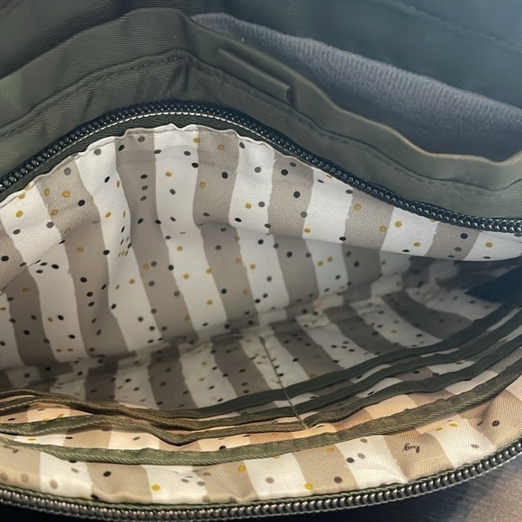 Lug Olive Green/Bouquet Black Color Blocked Quilted Convertible Crossbody RFID - Picture 8 of 14